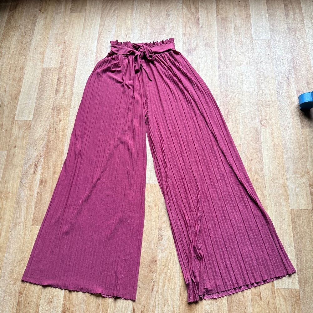Dusty Rose Lightweight wide leg pants